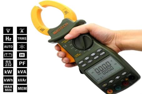 MASTECH MS2203 3-Phase Power Clamp Meter