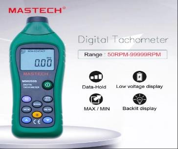 MASTECH MS6208B Digital Tachometer - Laser / Non-Contact Type